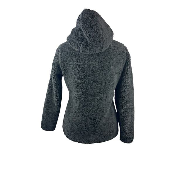 NWT Eddie Bauer Chilali Hooded Fleece Anorak Pullover Black Women's Size Small - Picture 9 of 13